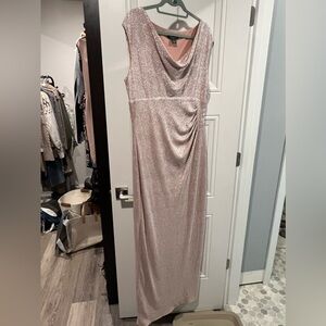 Ralph Lauren full length gown/dress. Metallic rose colored. Size 16. Women’s.
